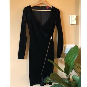 Guess Black Vevelt Long Sleeve Dress